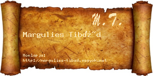 Margulies Tibád névjegykártya